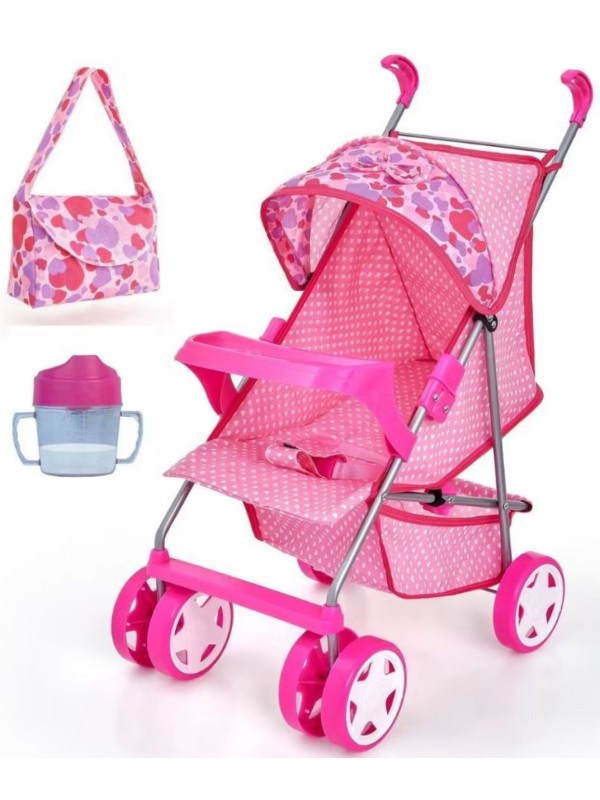 Carrinho rosa coração
