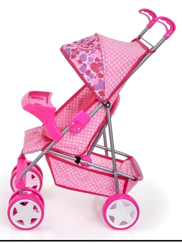 Carrinho rosa coração