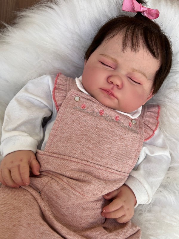 Bebê Reborn Mavie (Cabelo Castanho Escuro) - Kit Base